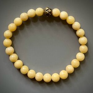 Yellow Jade Handcrafted Bead Bracelet